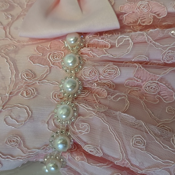 Elegant Pink Lace Kids Dress - Picture 2 of 7